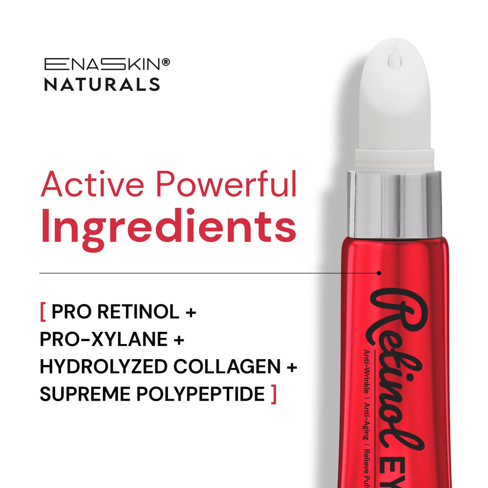 Enaskin Naturals Retinol Eye Cream applicator tip enables quick absorption.