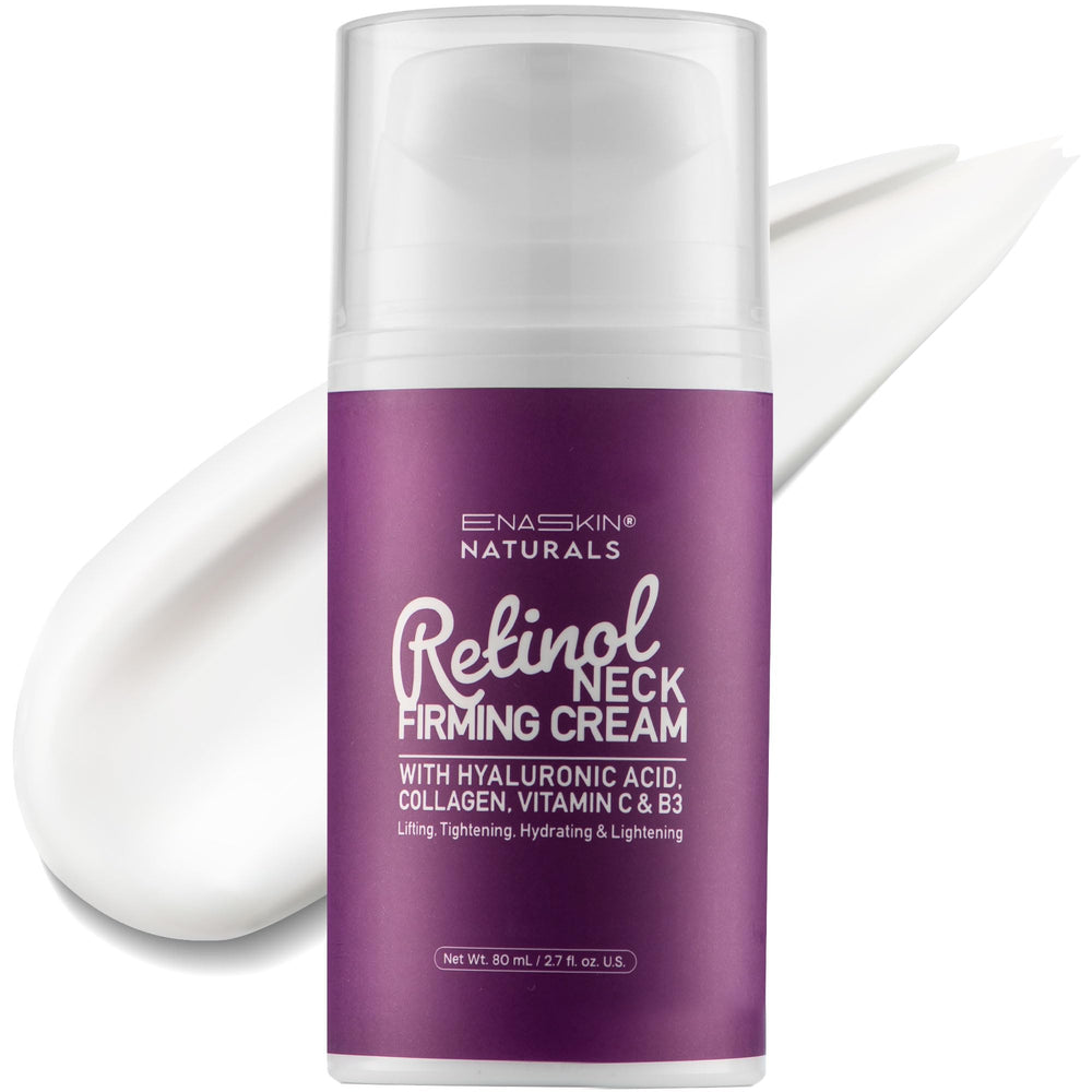 Enaskin Naturals Retinol Neck Cream bottle for easy daily use