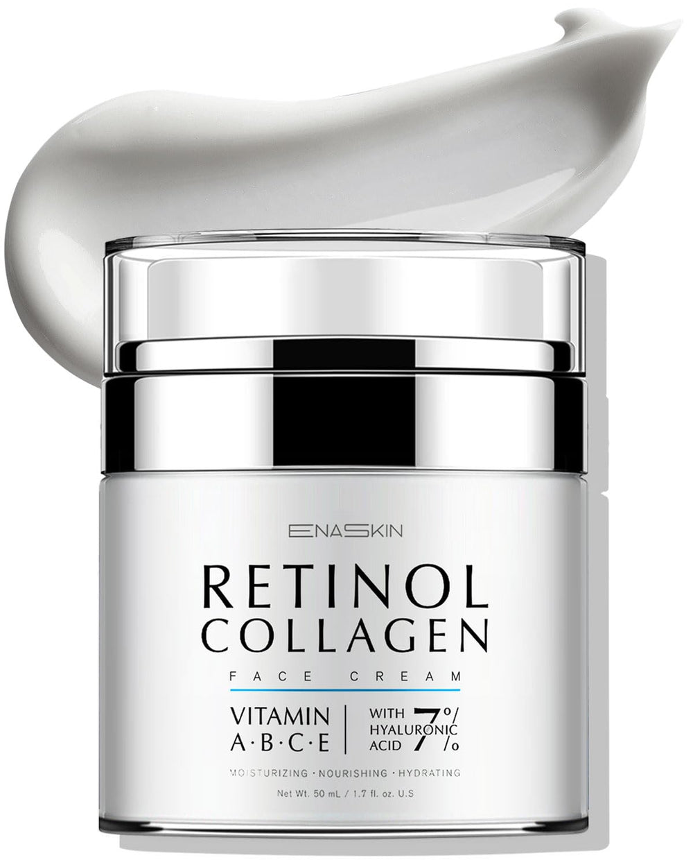 EnaSkin Retinol Collagen Cream bottle showing premium packaging for wrinkleTargeted hydration