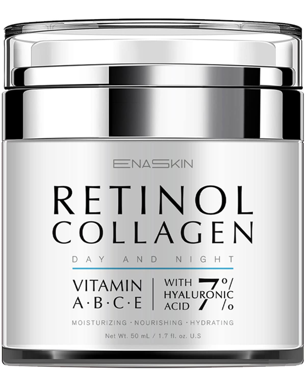 EnaSkin Retinol Cream bottle showing an anti-aging hydration option.