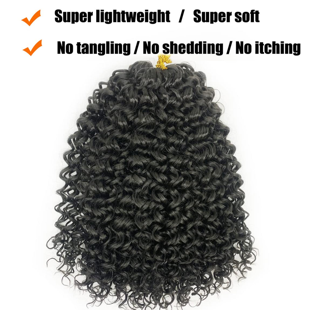 ENBEAUTIFUL eight-pack curly crochet hair kit showcased for quick protective styling