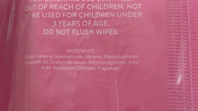 Enchante Dr. Wellness collagen-infused wipe texture detail