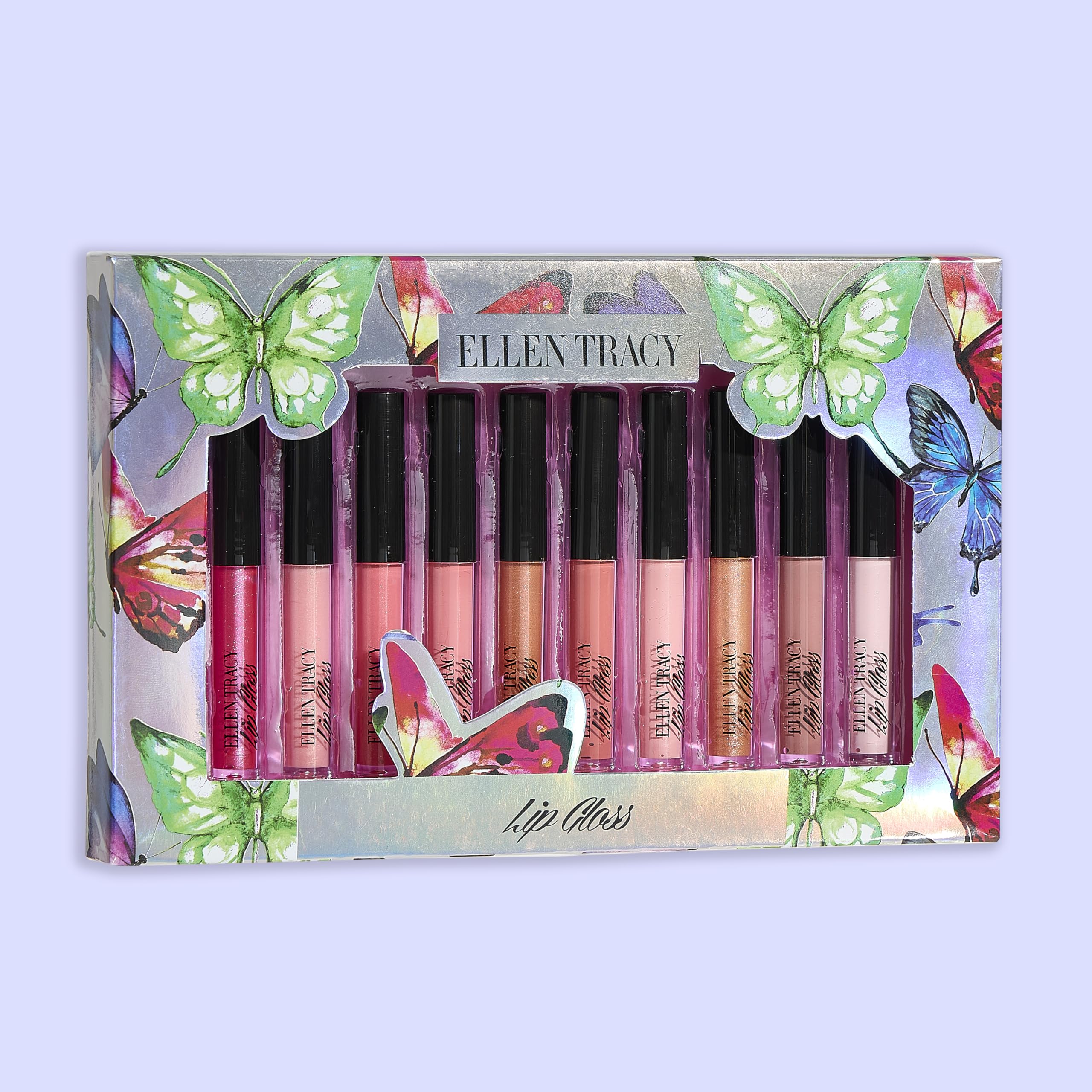Gift-ready packaging for Enchante Ellen Tracy lip gloss collection