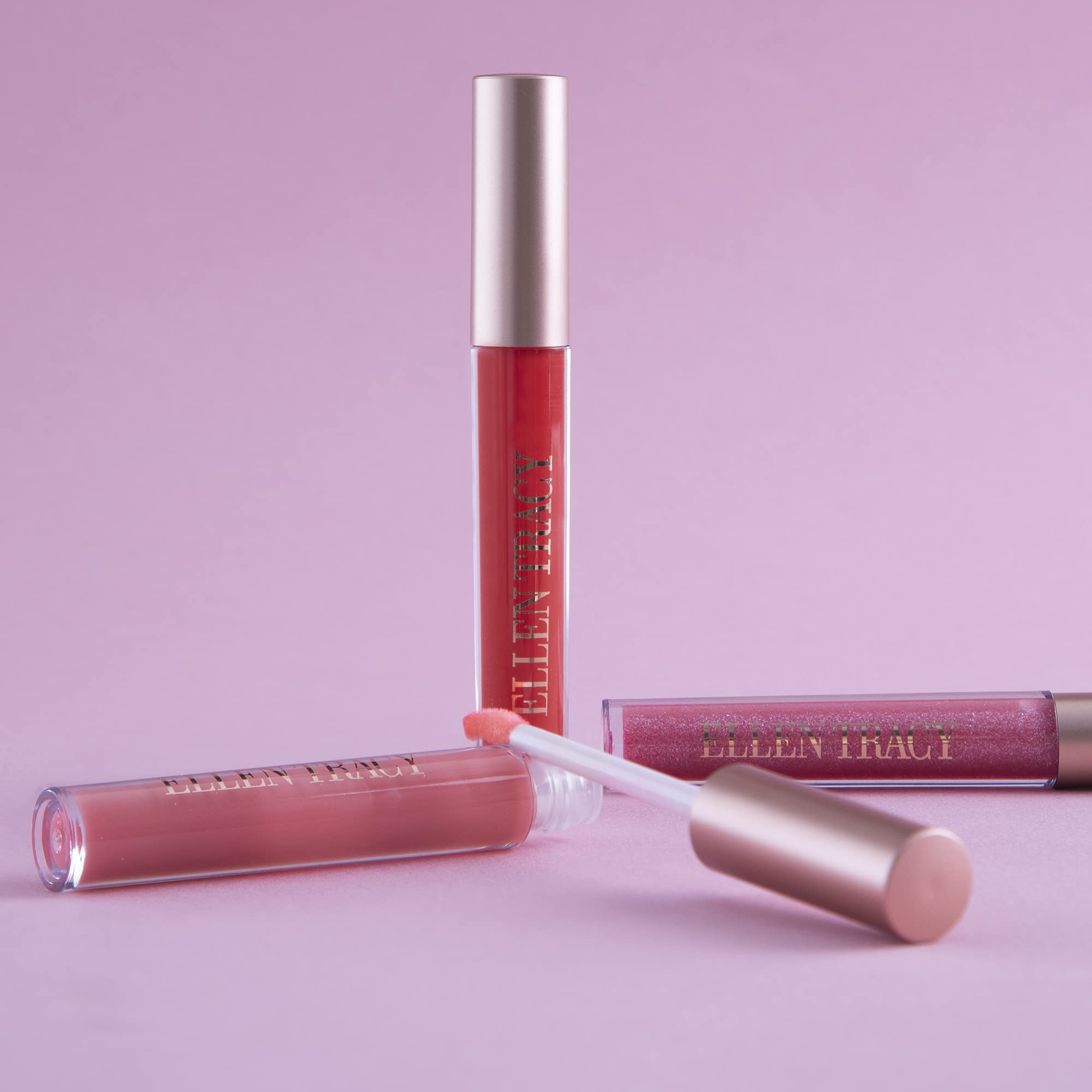 Enchante Ellen Tracy lip gloss shimmer collection for everyday glam.