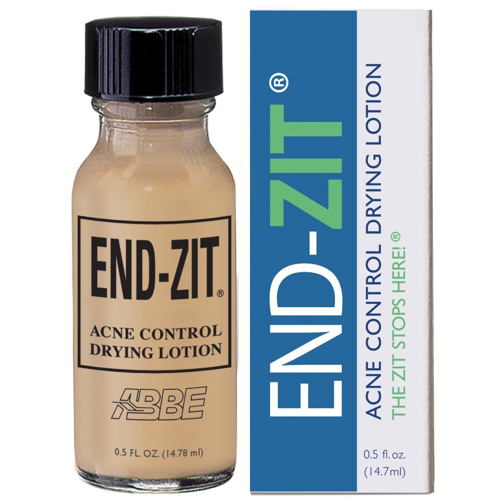 End-zit fast-acting bottle close-up showing quick blemish relief.