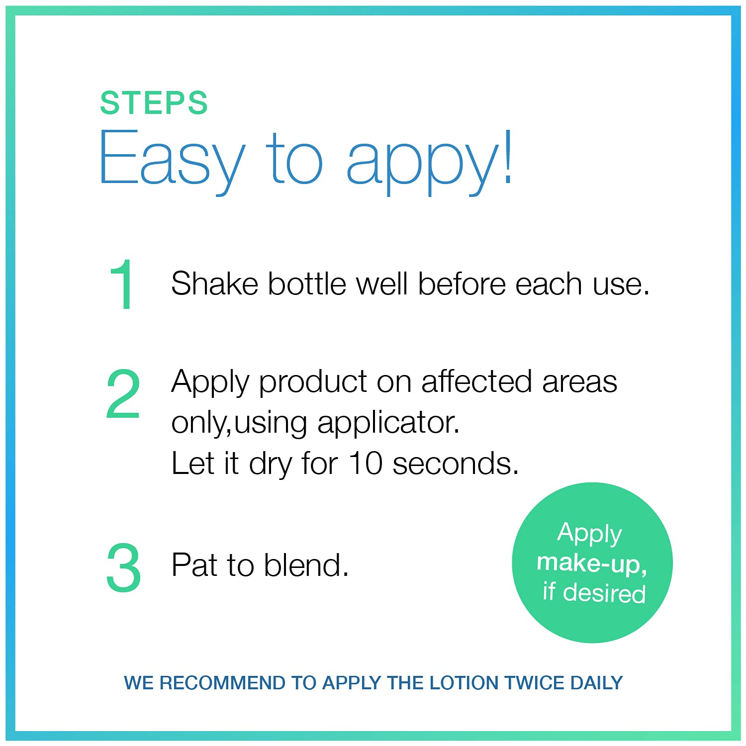 End-zit applied under makeup for discreet daytime treatment.