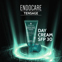 Endocare Tensage Day Cream SPF30 makeup-ready skin prep benefits.