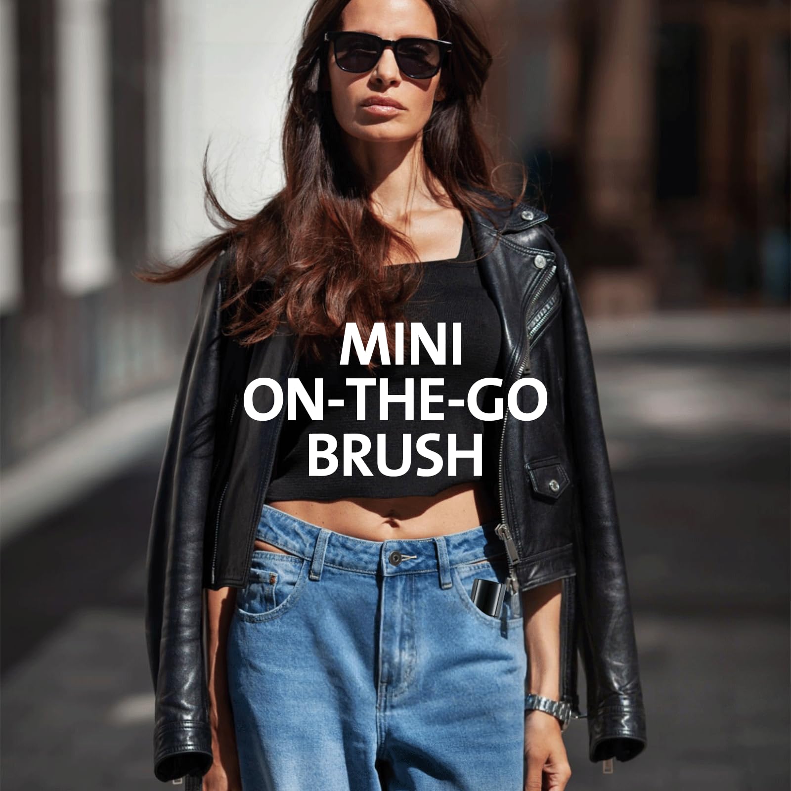 ENERGY Kabuki Brush Mini compact design fits in pouches for on-the-go use.
