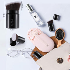ENERGY Kabuki Brush Mini travel case keeps bristles clean between uses.