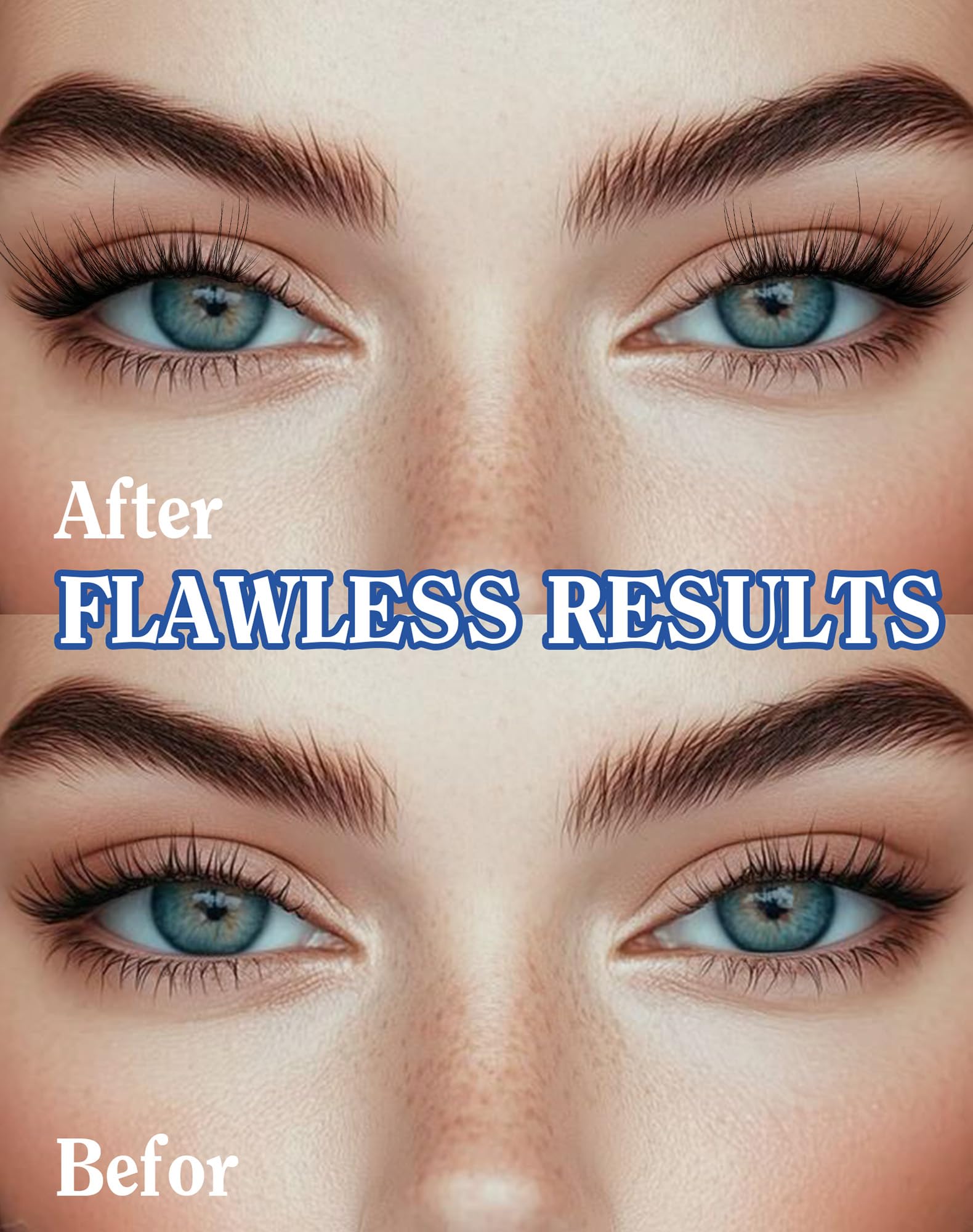 ENFOO long strip fluffy lashes at 16mm length
