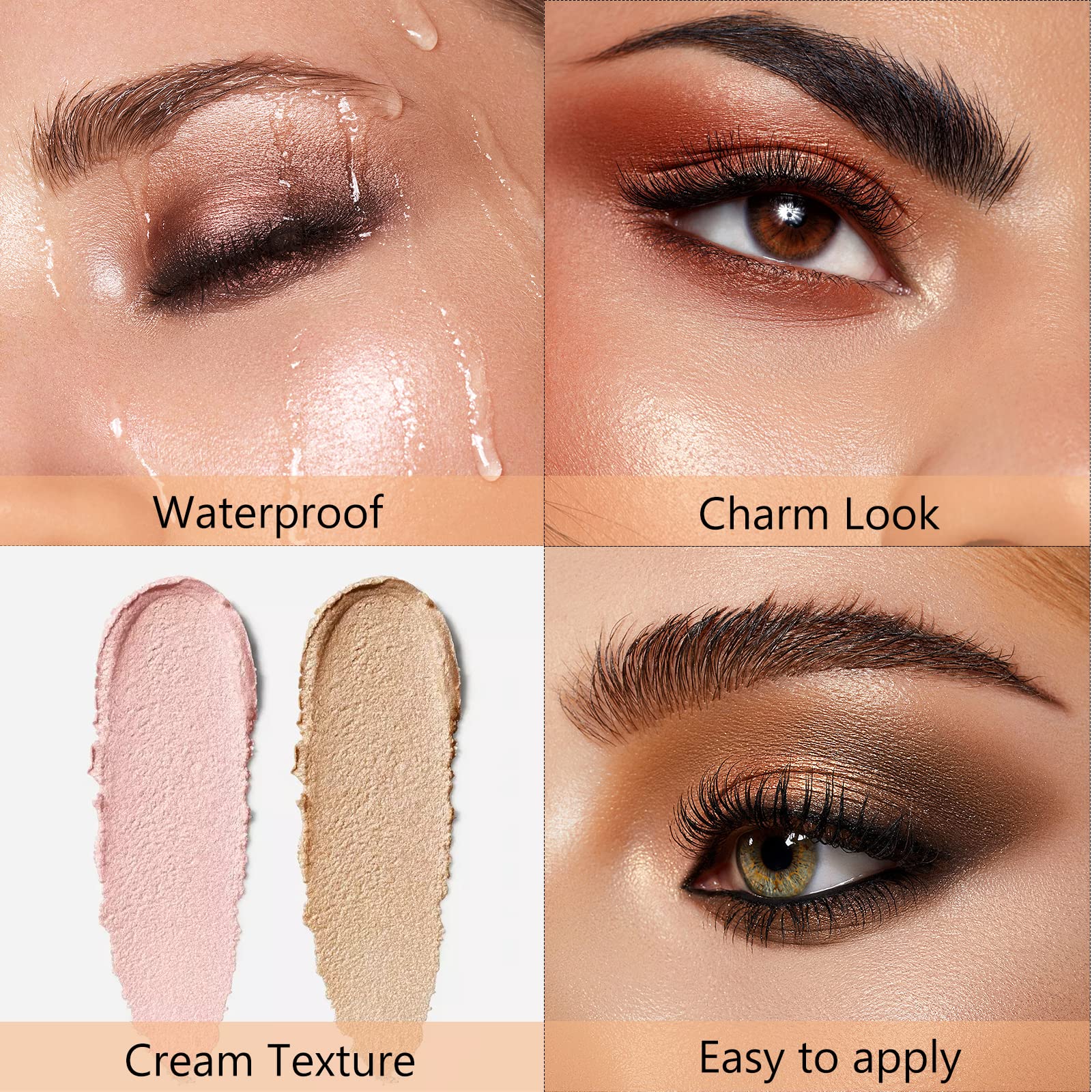Enfuntins cream eyeshadow stick has a soft, creamy texture that glides smoothly.