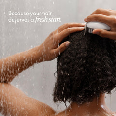 Enjoy Clarifying Shampoo hair after wash shows soft, bouncy, clean feel.
