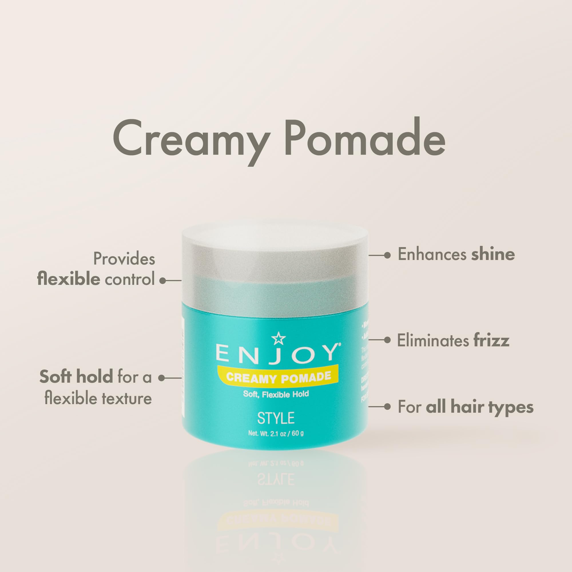 Enjoy Creamy Pomade natural shine hair highlights a polished finish without stiffness.