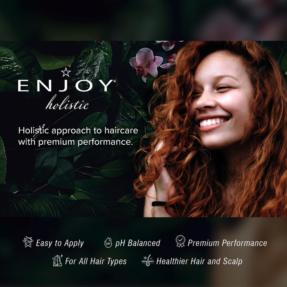 Close-up of creamy texture of Enjoy D-LUX conditioner.
