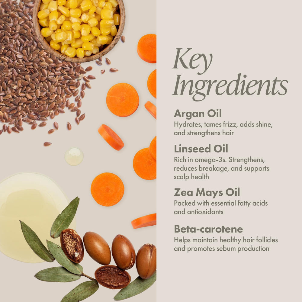 Enjoy Hair & Skin Treatment Oil hand application delivering silky manageability.