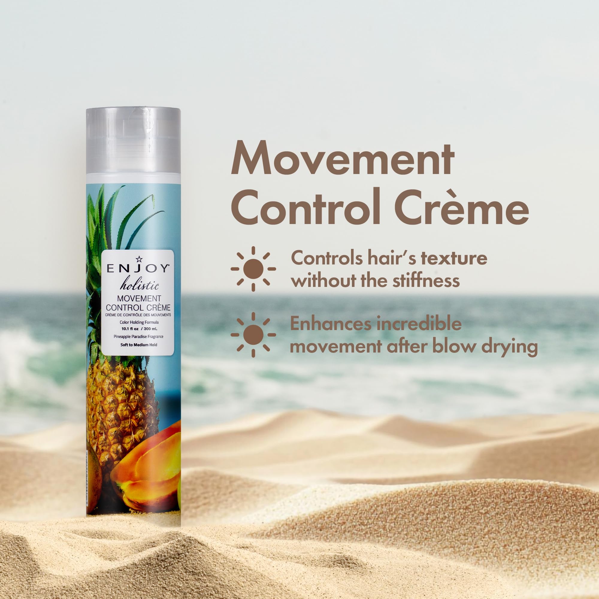 Enjoy Hair Styling Creme humidity-resistance keeps your style intact all day.