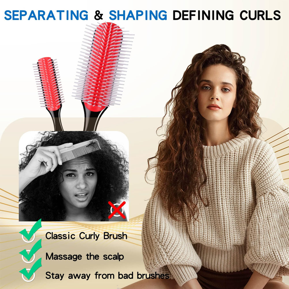 Enjoy Holiday 1981 5-row brush for versatile curl control.