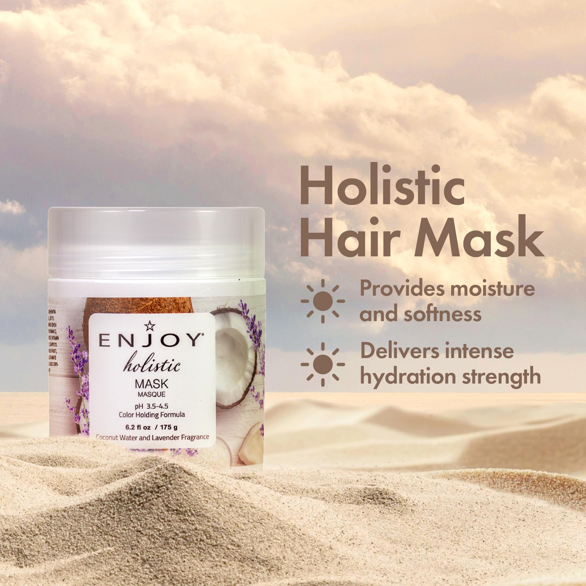 Enjoy Holistic Hair Mask color-hold formula protects color-treated hair