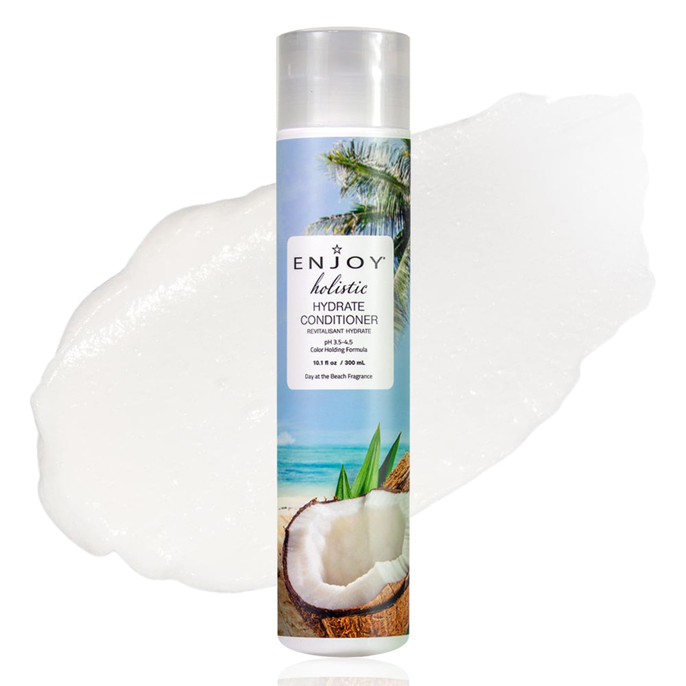 Bouteille Enjoy Holistic Hydrate montrant le conditionneur nourrissant.