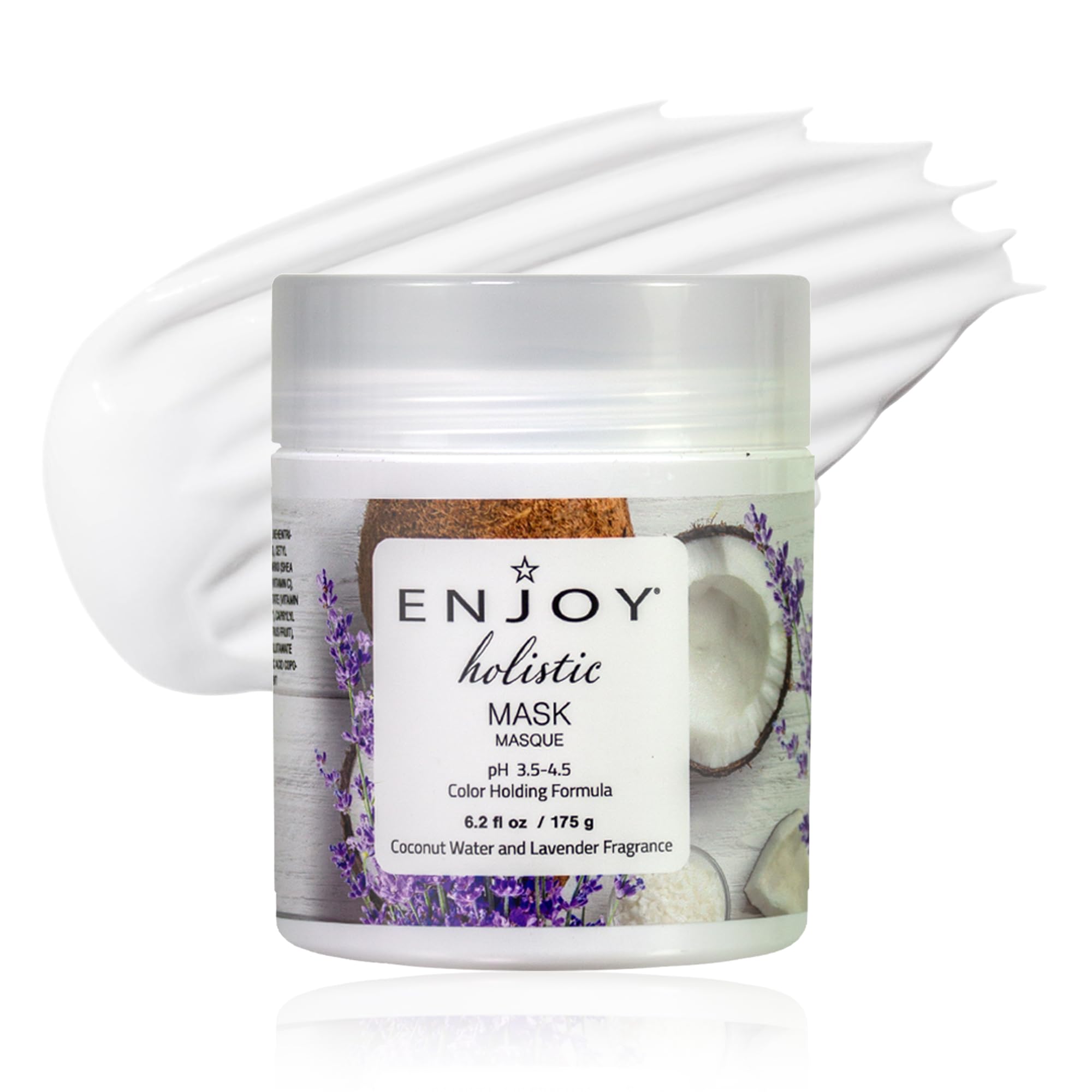 Enjoy Holistic Mask bottle 6.2oz shows a hydrating formula for all hair types