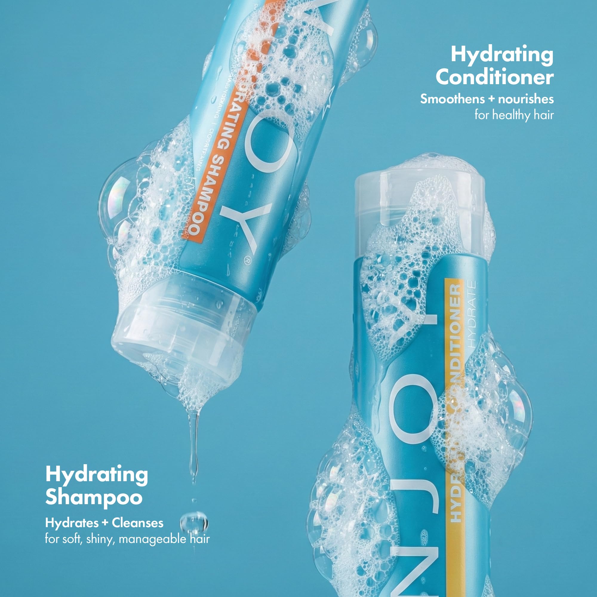 Enjoy Hydrating Conditioner bottle close-up, smooth detangling and moisture.