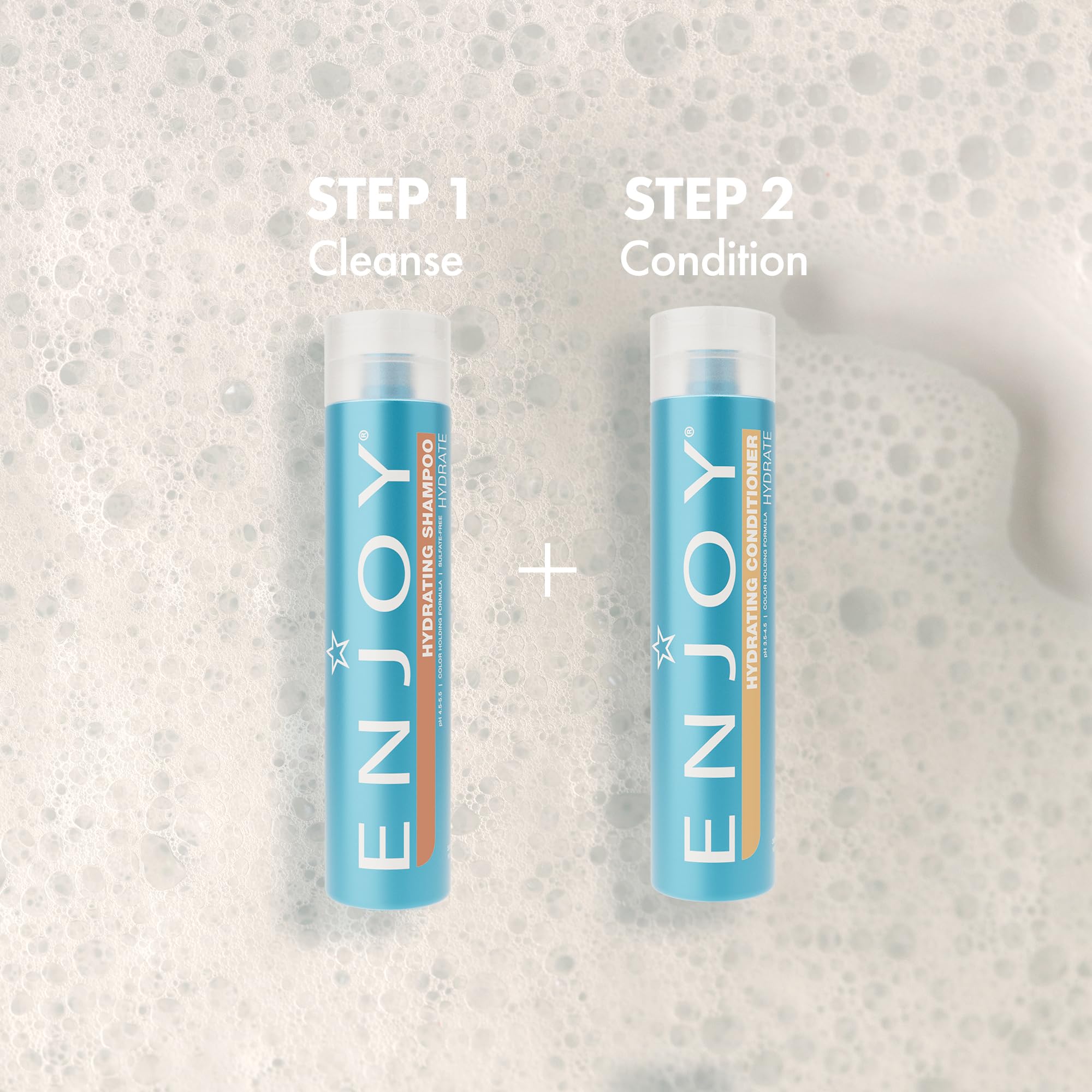 Color-safe formula of Enjoy Hydrating Conditioner protects color-treated hair