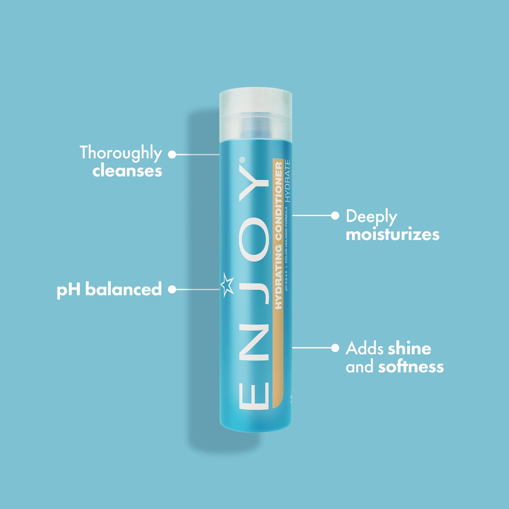 Texture swatch of Enjoy Hydrating Conditioner highlighting smooth, detangled hair feel