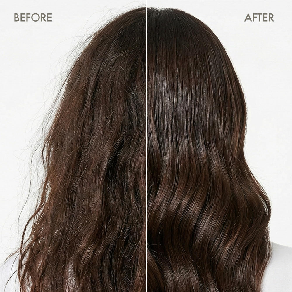 Enjoy Luxury Shampoo frizz-control on thick curls during humidity.