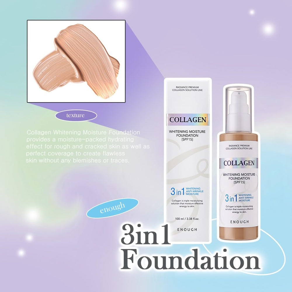 Packaging of Enough Collagen 3in1 whitening moisture foundation