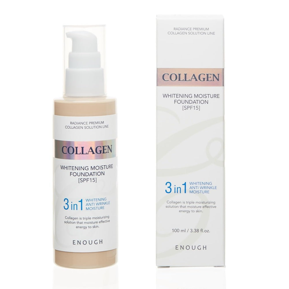 Shade 21 Transparent Beige swatch from Enough Collagen 3in1 foundation