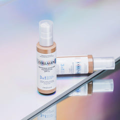 Swatches of Enough Collagen 3in1 foundation shade 21 for an even skin tone