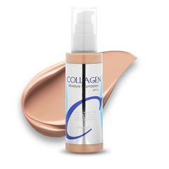 Enough Collagen Moisture Foundation bottle in Natural Beige with SPF 15 for hydrated skin and coverage.
