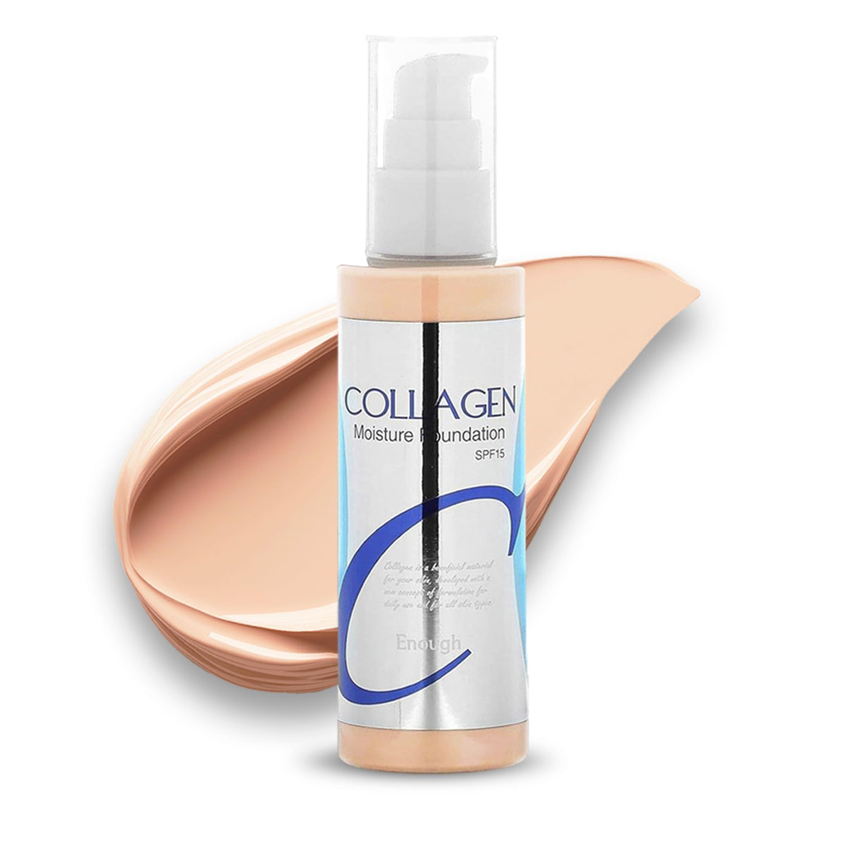 Enough Collagen Moisture Foundation bottle for hydrated, even complexion.