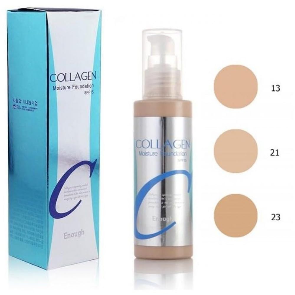 Enough Collagen Moisture Foundation texture closeup reveals smooth, natural finish.