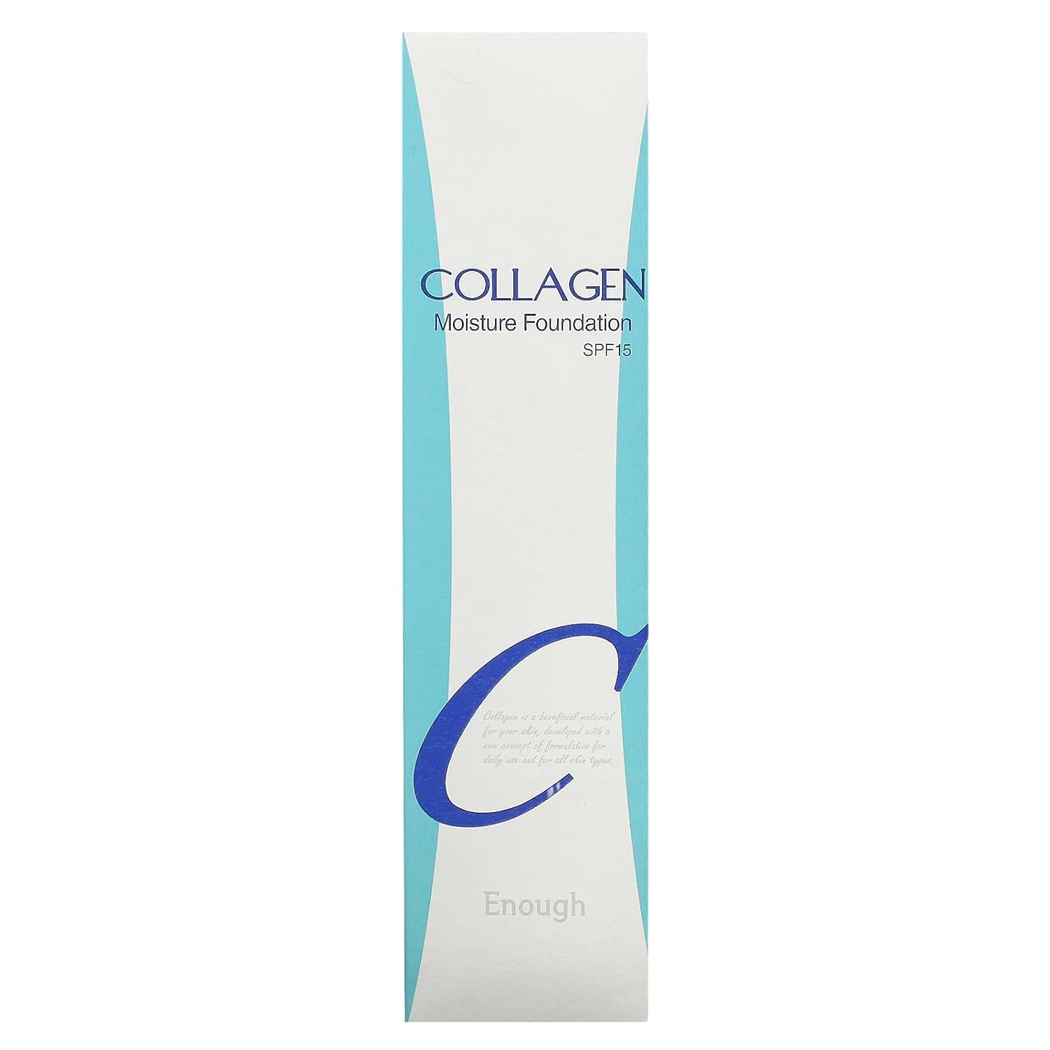 Enough Collagen Moisture Foundation applied on skin for a luminous finish.