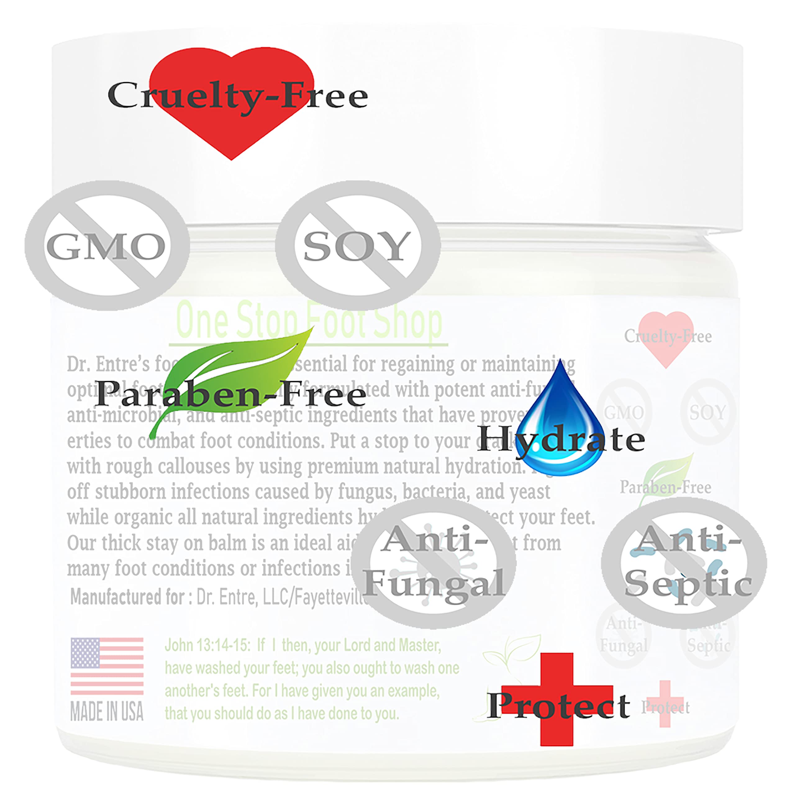 EntreFeet bottle shown with free E-Book included for care tips