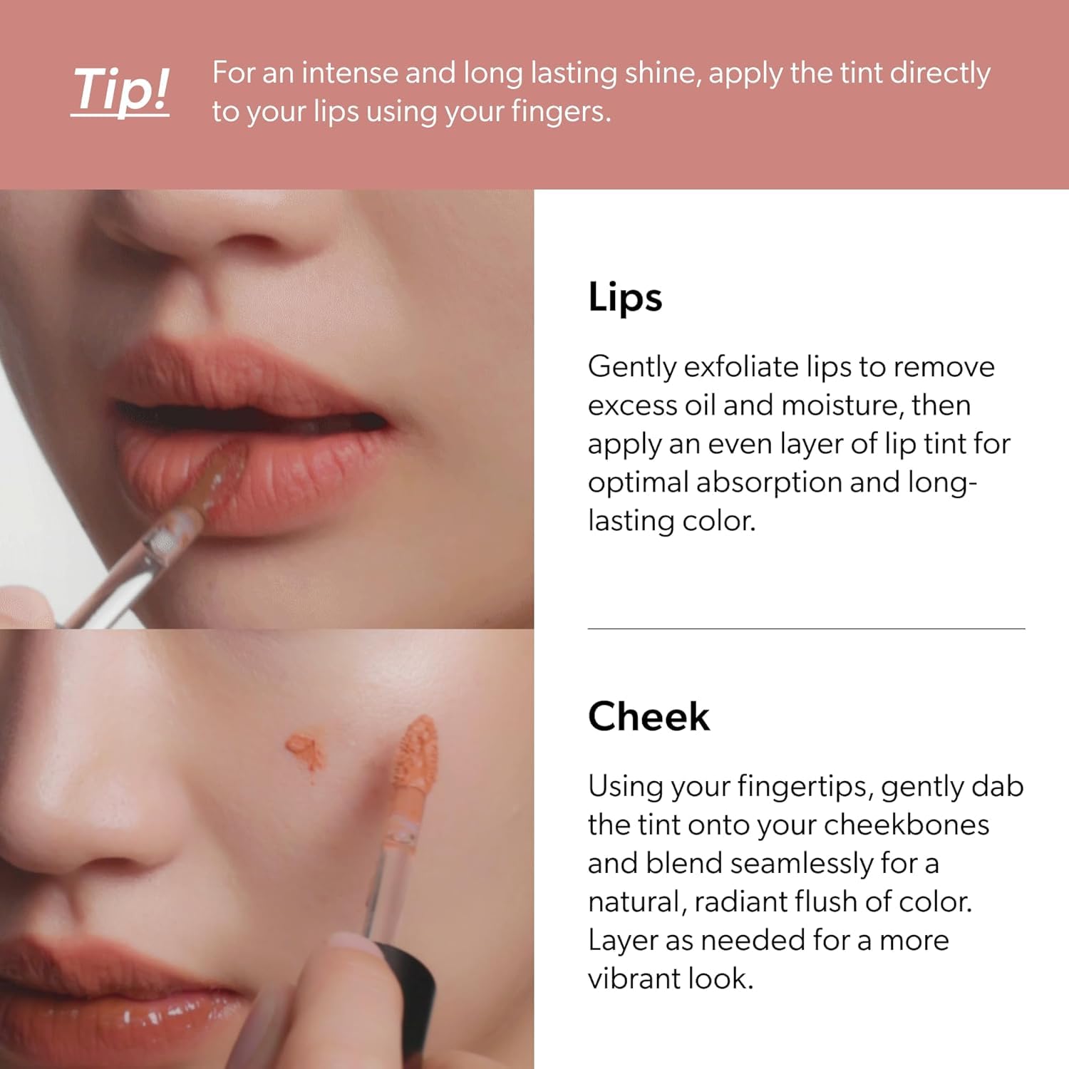 Portable tint for quick lip care during busy days.