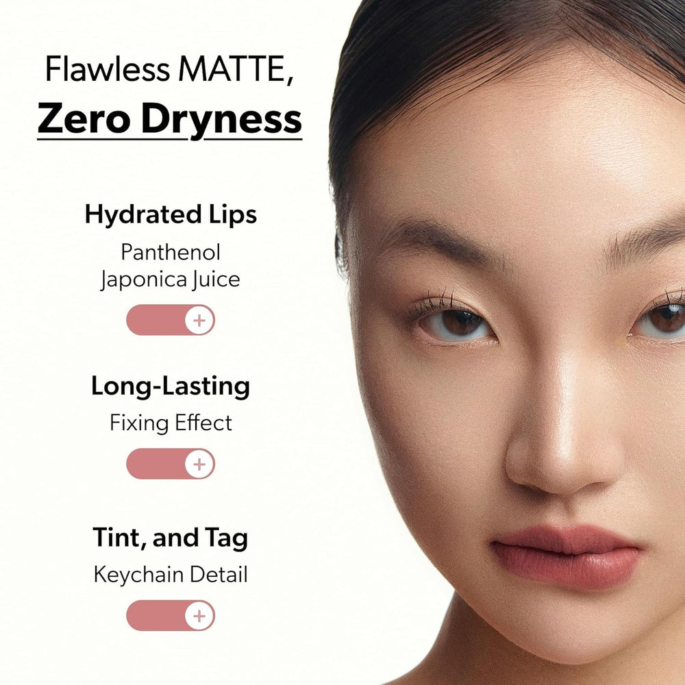 Entropy Make Up Charm Tint Blurry Line lip application on lips for natural look.