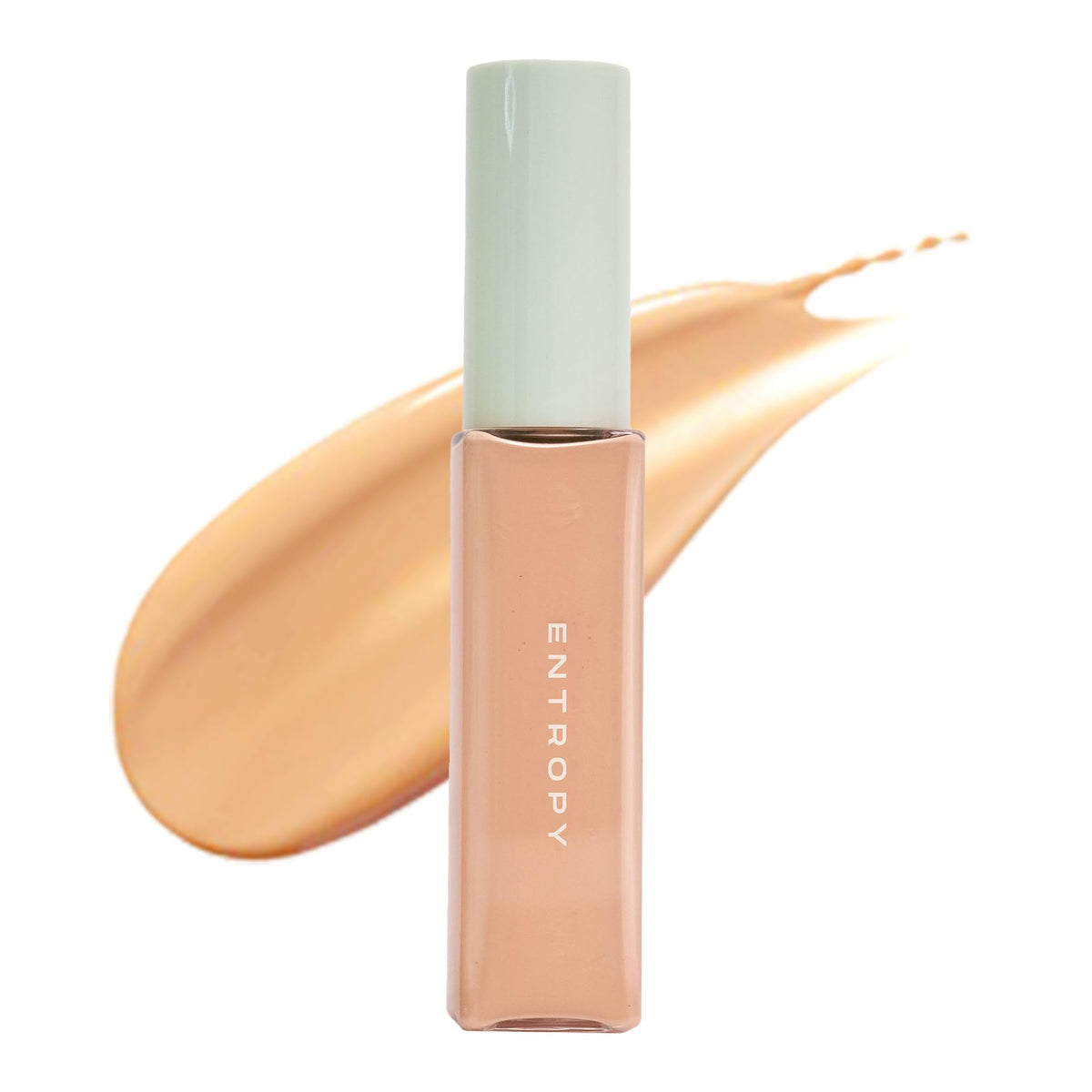 ENTROPY MAKE UP Organza Fit foundation bottle with built-in spatula for precise application