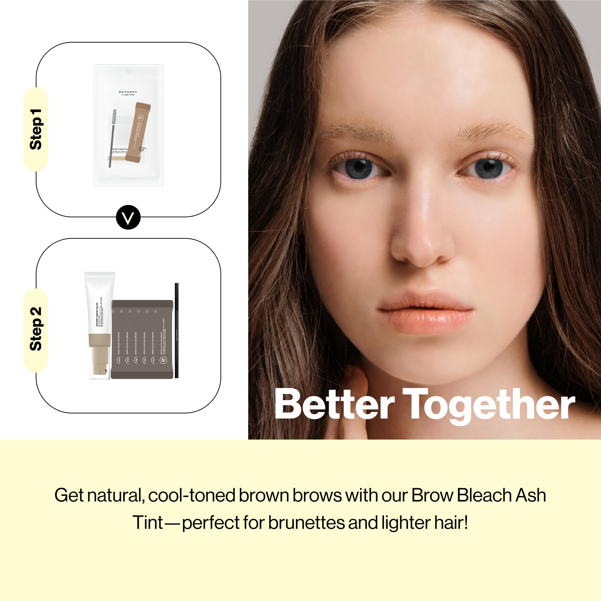 Entropy Make Up precision applicator enables targeted brow lightening precisely.