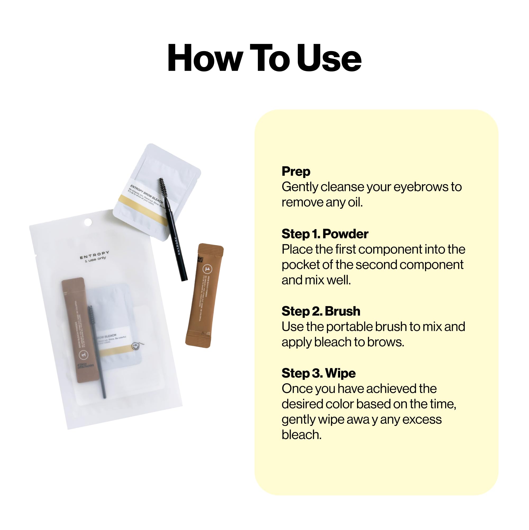 Entropy Make Up sensitive-skin friendly formula minimizes irritation around brows.