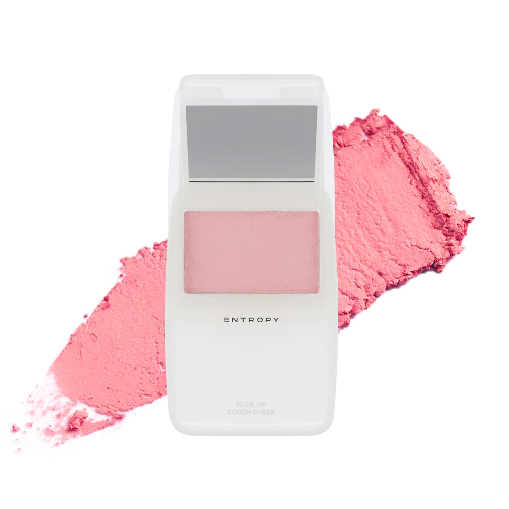 ENTROPY MAKE UP slide-up dough blush with mirror case for quick on-the-go touch ups