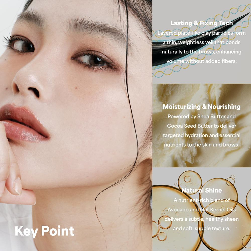 Entropy Make Up Tough Brow Finisher oatmeal tint on light brows for a natural look.
