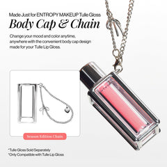 ENTROPY MAKE UP Tulle Lip Gloss close-up shows pearlescent 3D shimmer