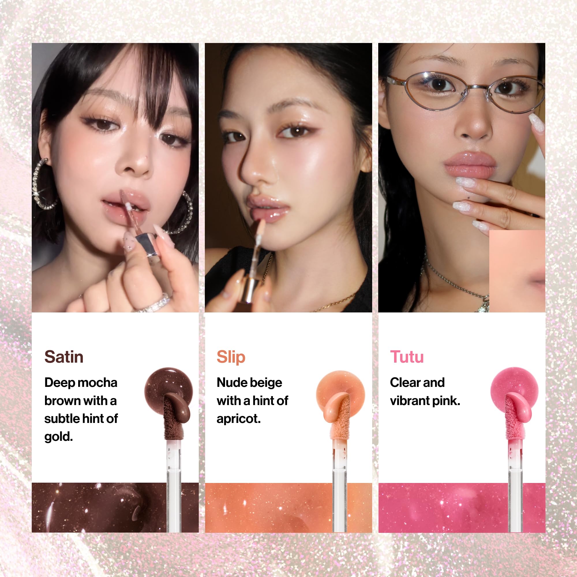 ENTROPY MAKE UP Tulle Lip Gloss veil emphasizes soft lip texture