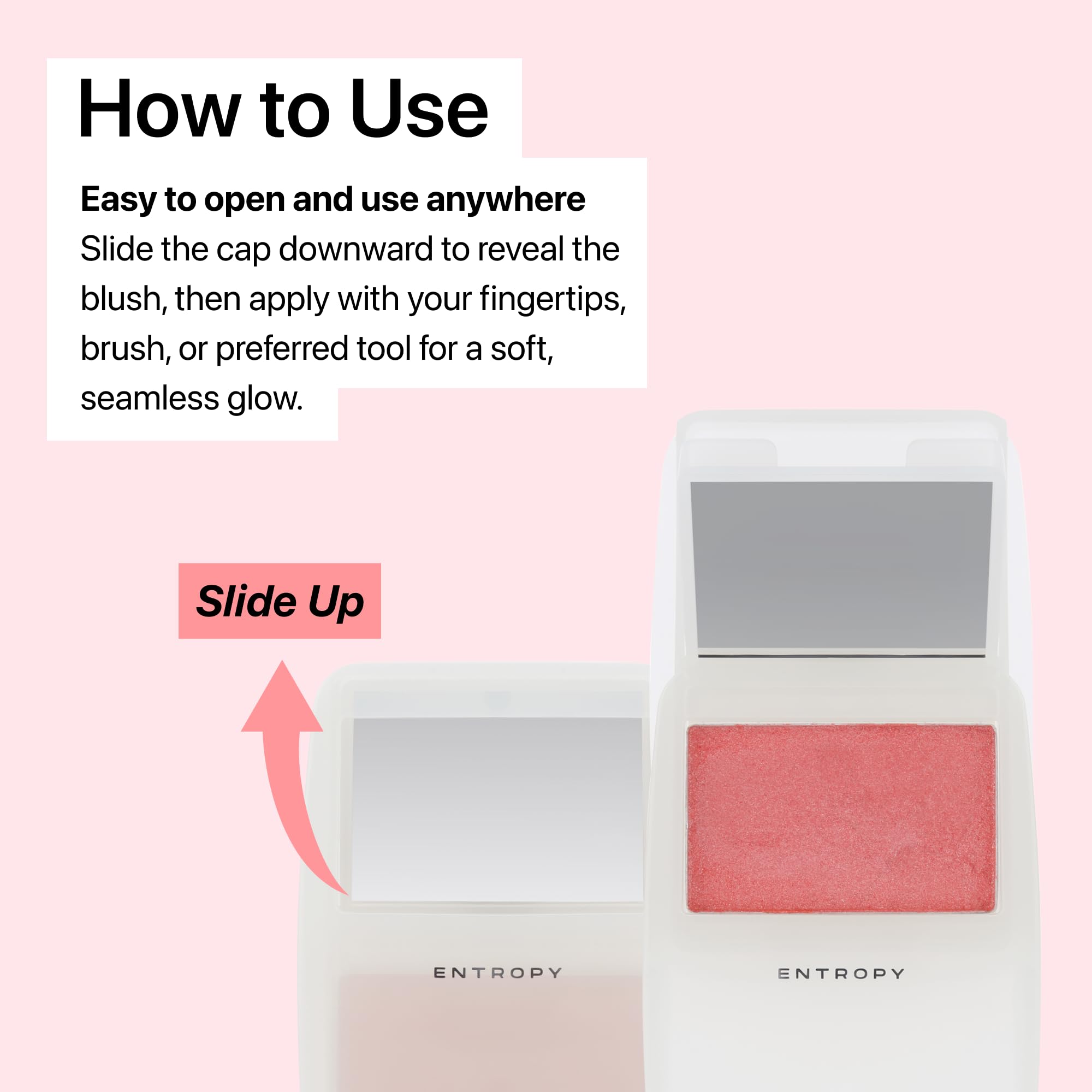 ENTROPY MAKE UP lightweight formula layers without cake on the skin