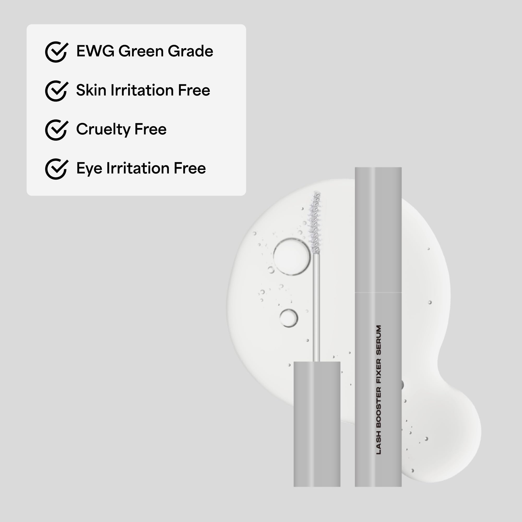 ENTROPY MAKEUP Brow Lash Serum daily-care brush enables easy, hygienic grooming.