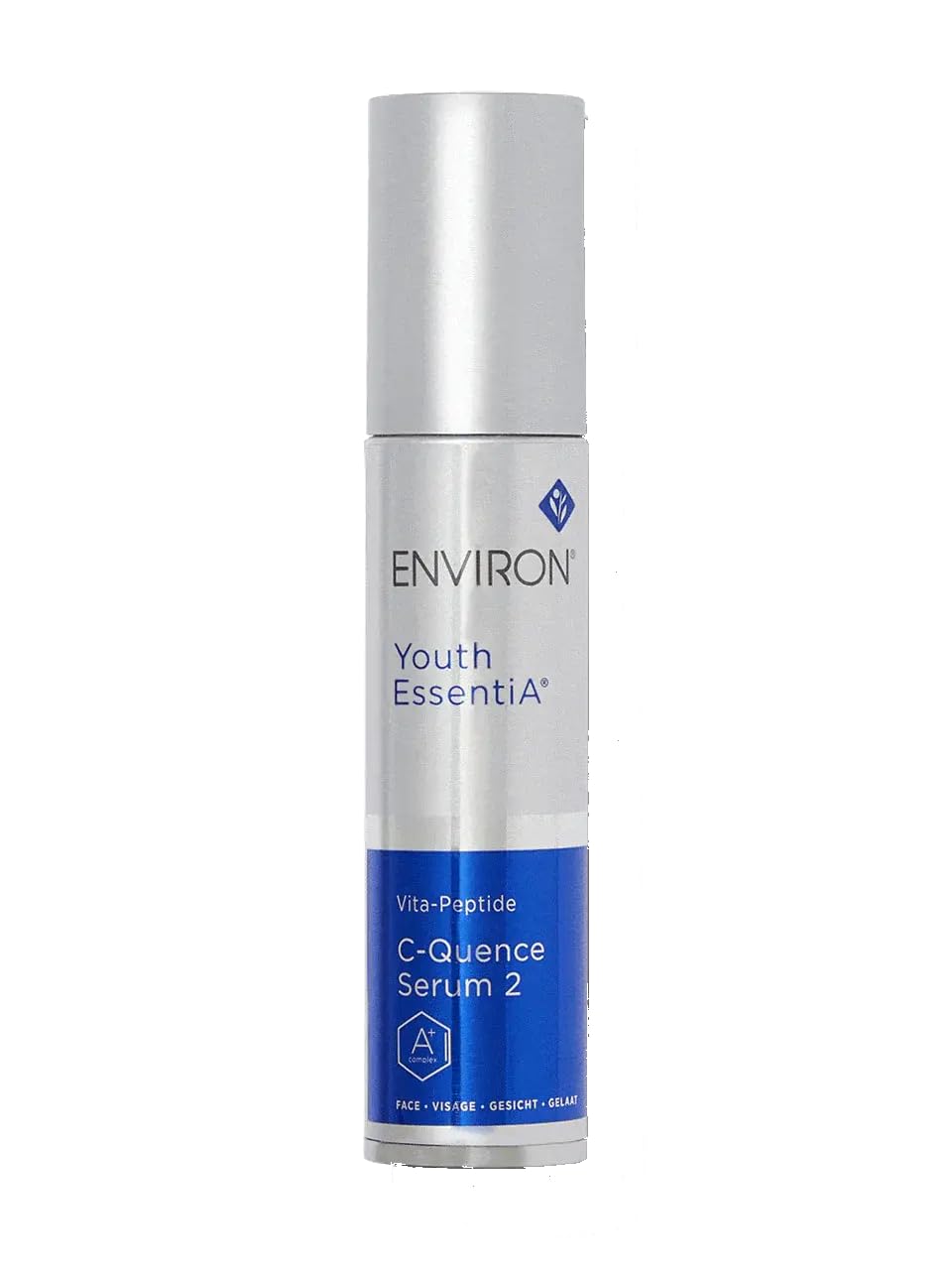 Environ C-Quence Serum 2 bottle close-up highlighting vitamin A and C benefits