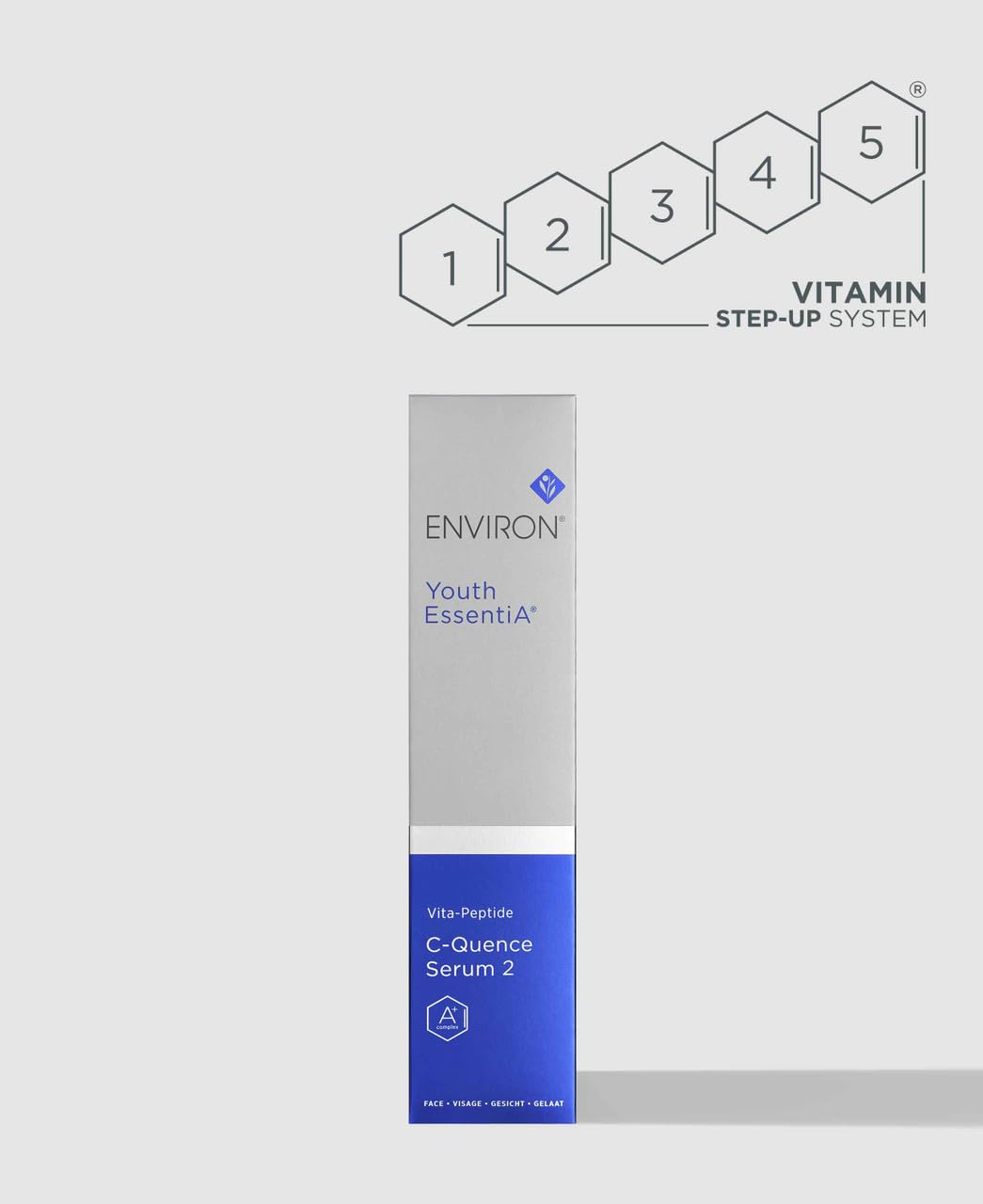 Environ C-Quence Serum 2 dispenser close-up for convenient, protected vitamin delivery
