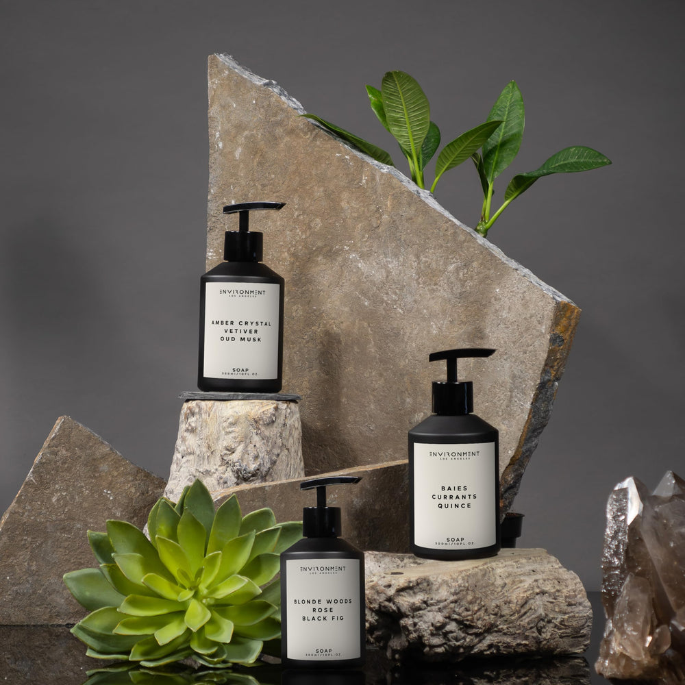 ENVIRONMENT hand soap vegan cruelty-free packaging reflects sustainable values